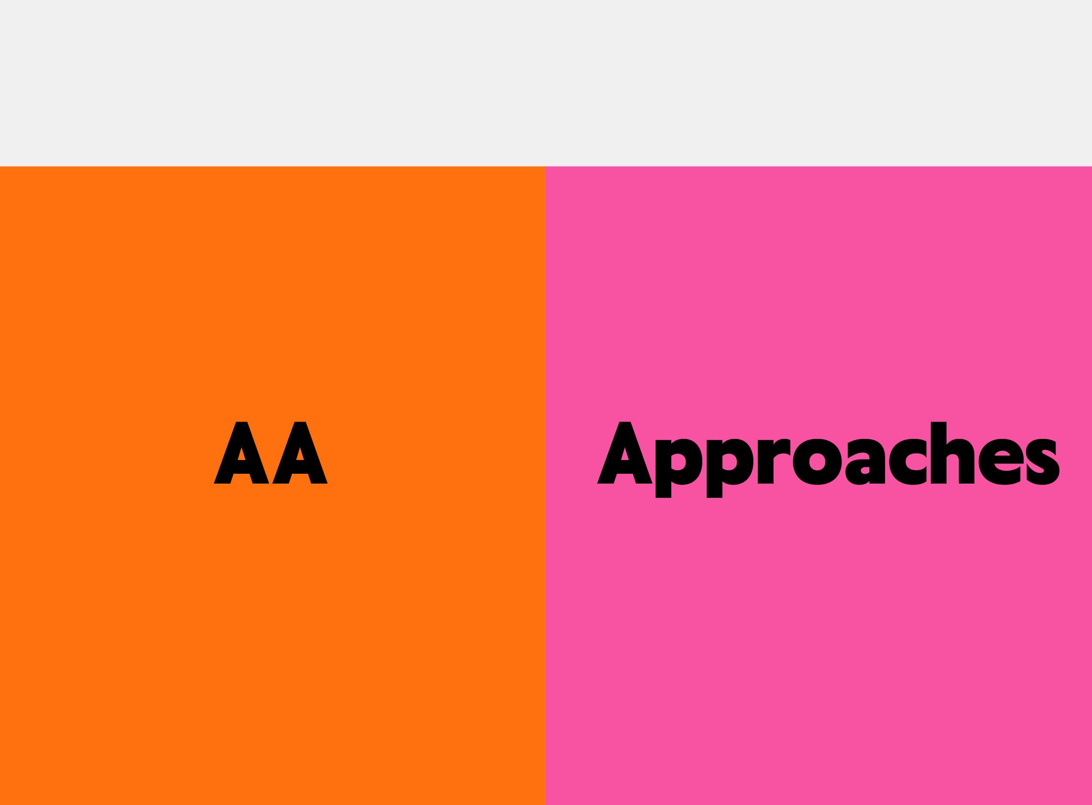 What's On | AA Approaches